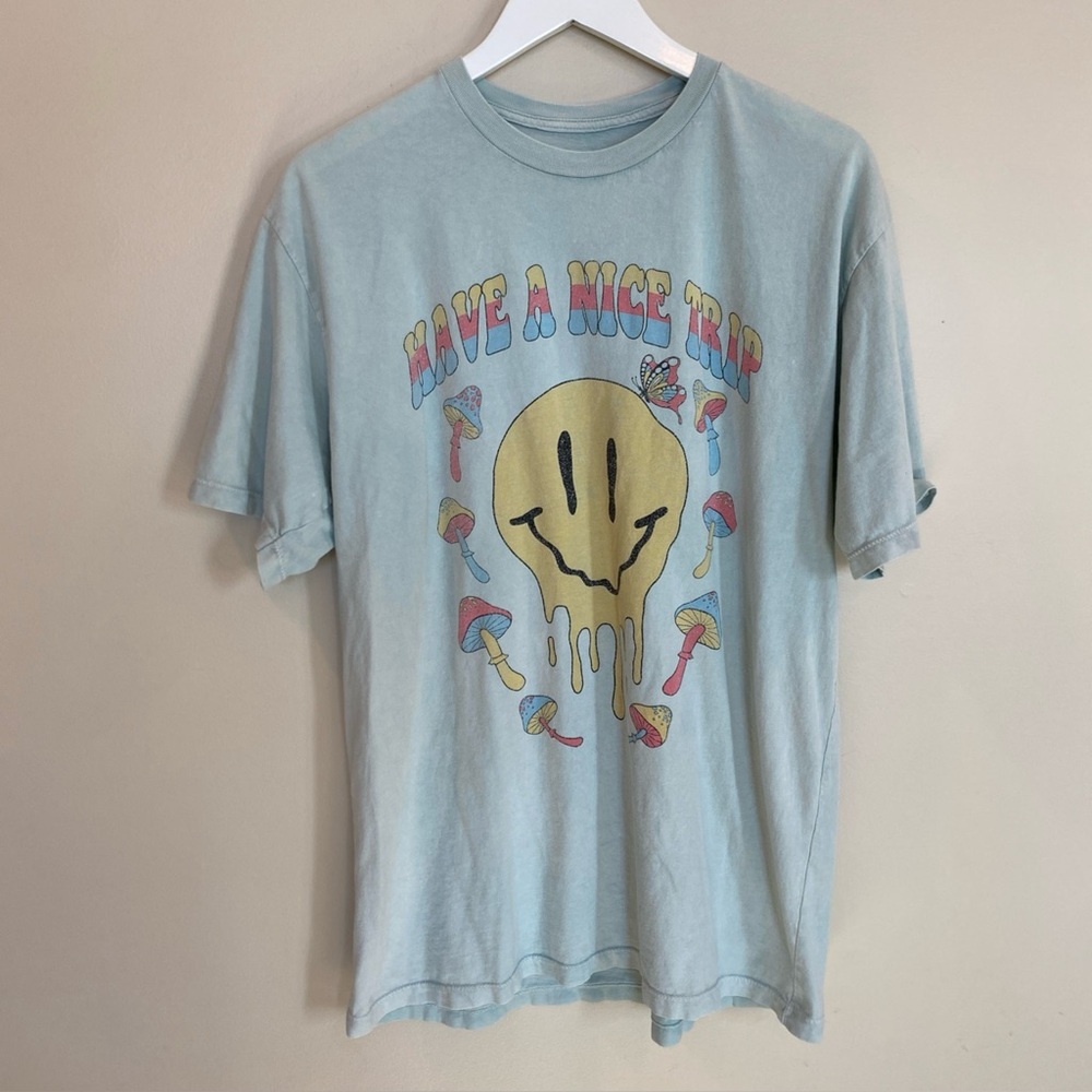 Have A Nice Trip Lotus Fashion T Shirt Mushrooms Womens Large